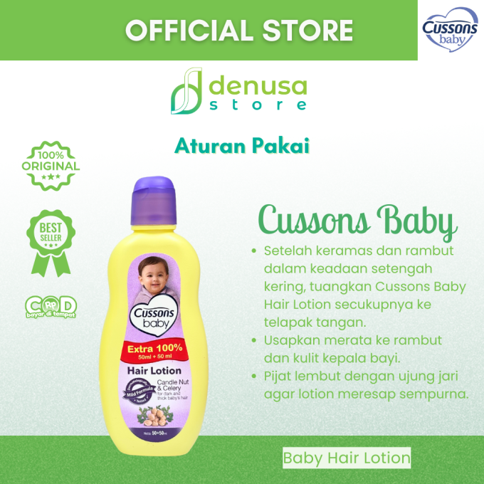 CUSSONS BABY Hair Lotion Candle Nut n Celery 50+50ml