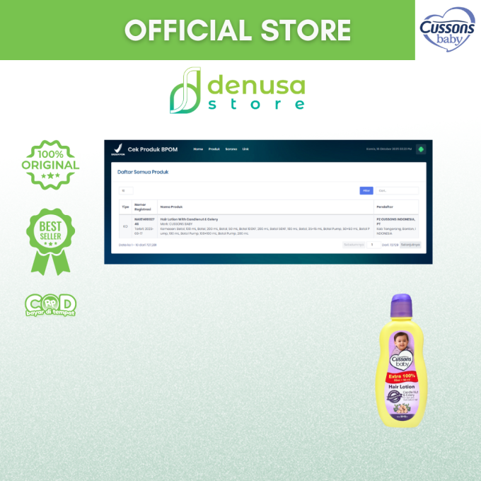 CUSSONS BABY Hair Lotion Candle Nut n Celery 50+50ml