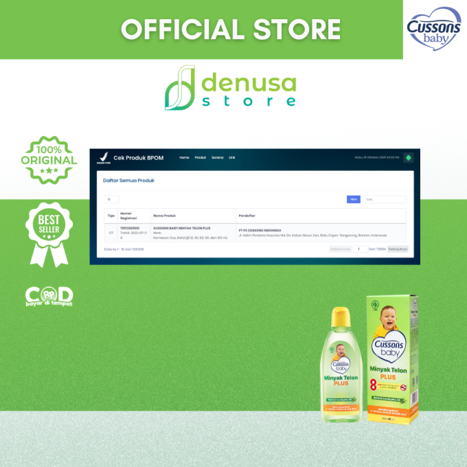 CUSSONS BABY Minyak Telon Plus 8 Jam 60 ml