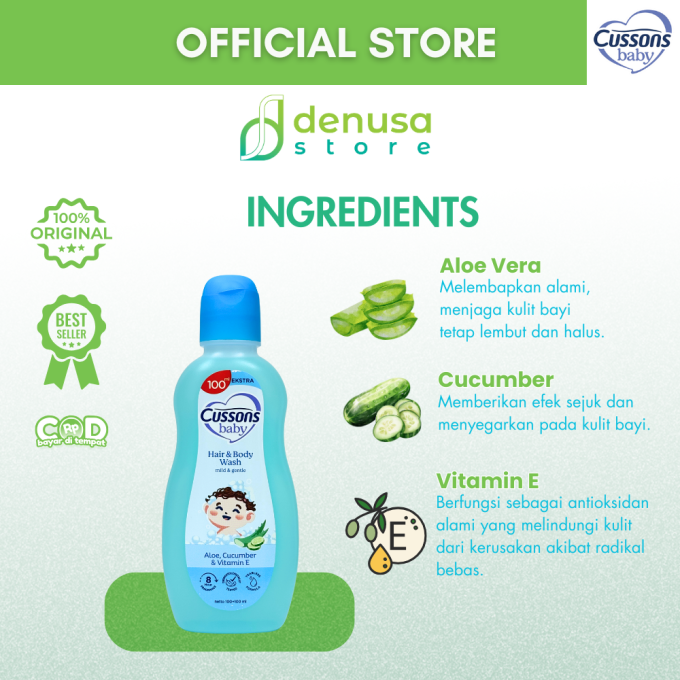 CUSSONS BABY Hair n Body Wash Mild n Gentle 100+100 ml