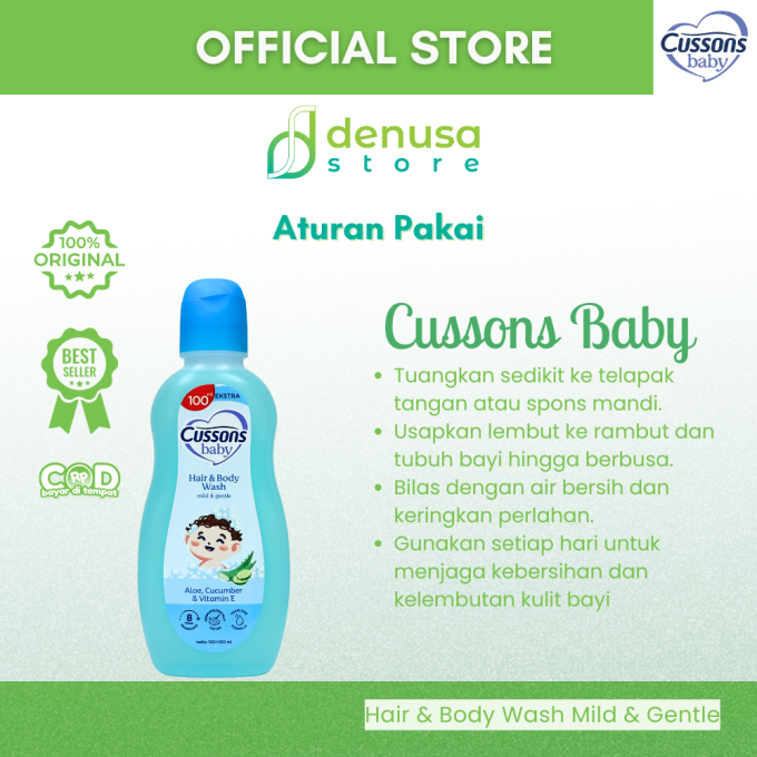 CUSSONS BABY Hair n Body Wash Mild n Gentle 100+100 ml