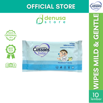 CUSSONS BABY Wipes Mild n Gentle Antibacterial Multipurpose 10 Sheets