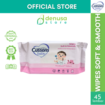 CUSSONS BABY Wipes Soft n Smooth Antibacterial Multipurpose 45 Sheets