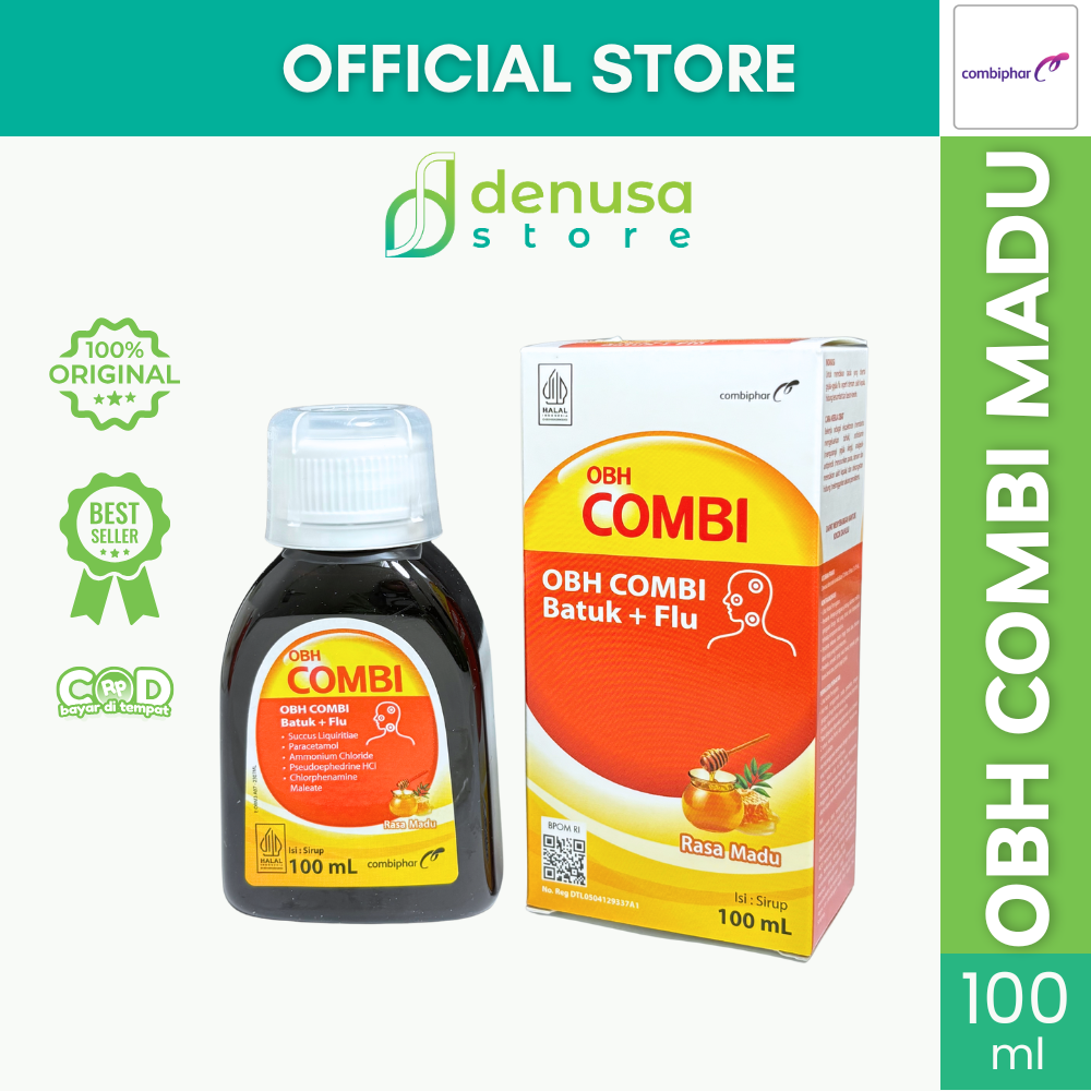 OBH COMBI Batuk Plus Flu Rasa Madu Sirup 100 ml