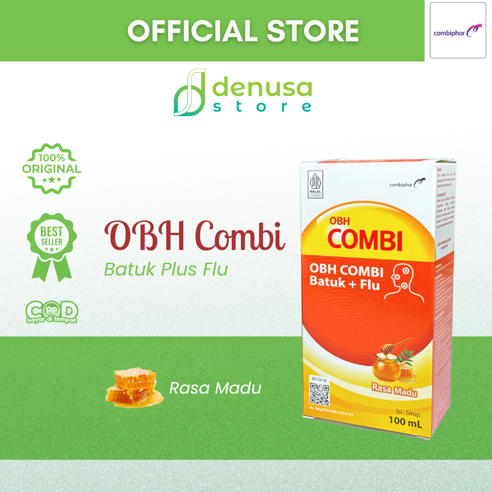 OBH COMBI Batuk Plus Flu Rasa Madu Sirup 100 ml