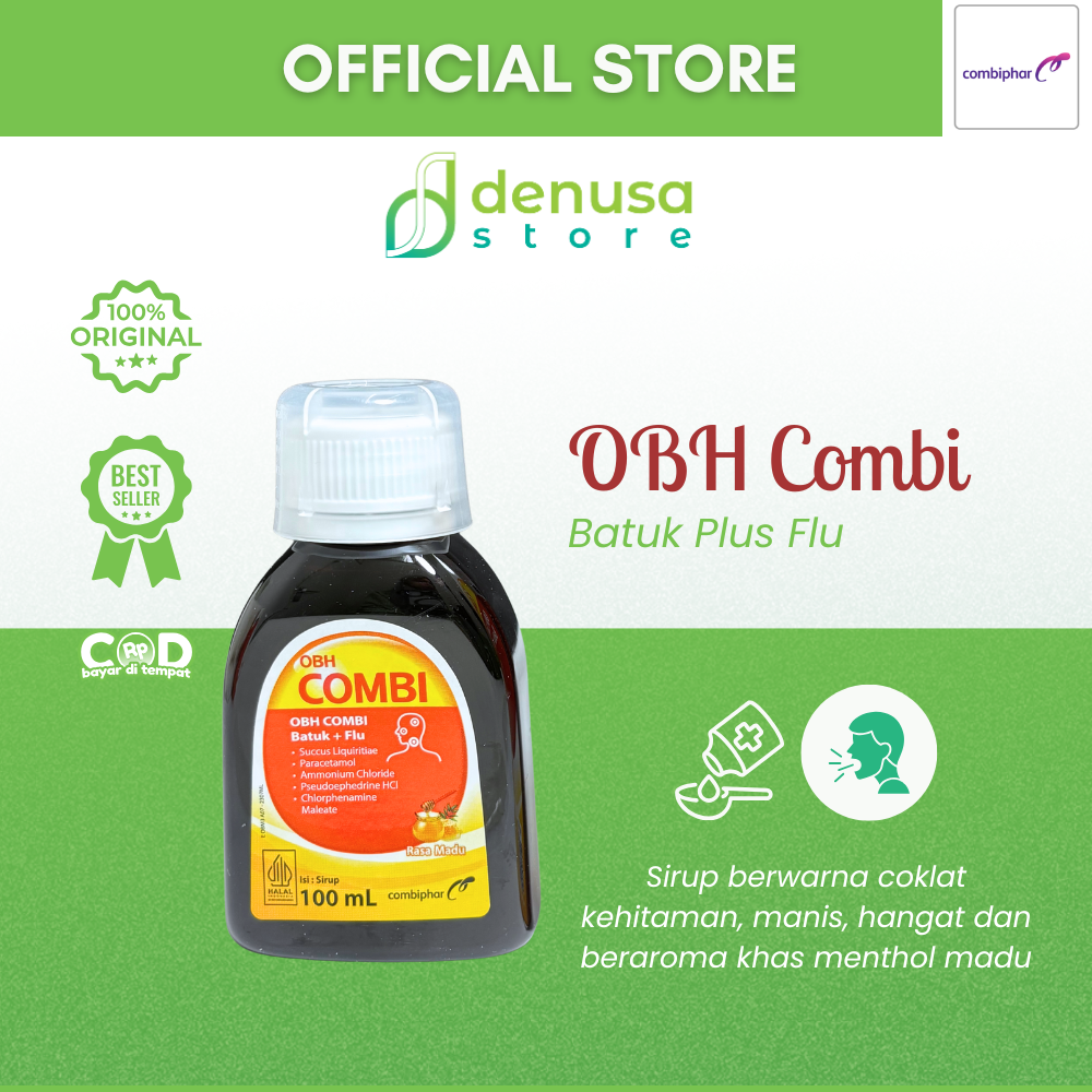 OBH COMBI Batuk Plus Flu Rasa Madu Sirup 100 ml