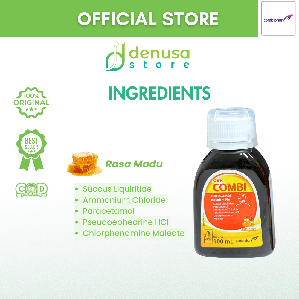 OBH COMBI Batuk Plus Flu Rasa Madu Sirup 100 ml