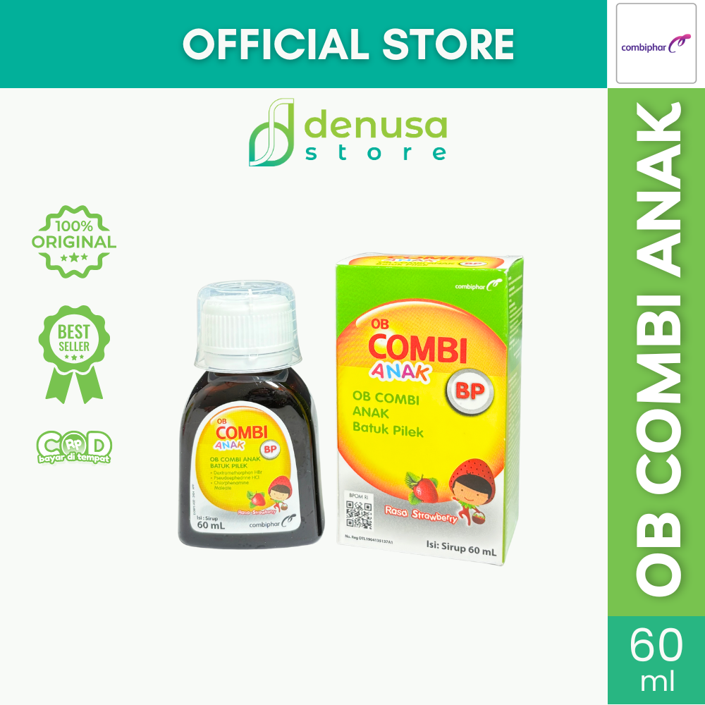 OB COMBI Anak Batuk Pilek Rasa Strawberry Sirup 60 ml
