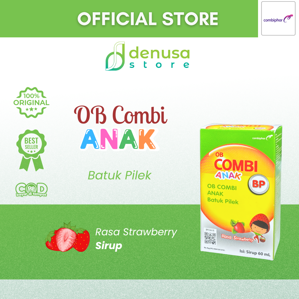 OB COMBI Anak Batuk Pilek Rasa Strawberry Sirup 60 ml