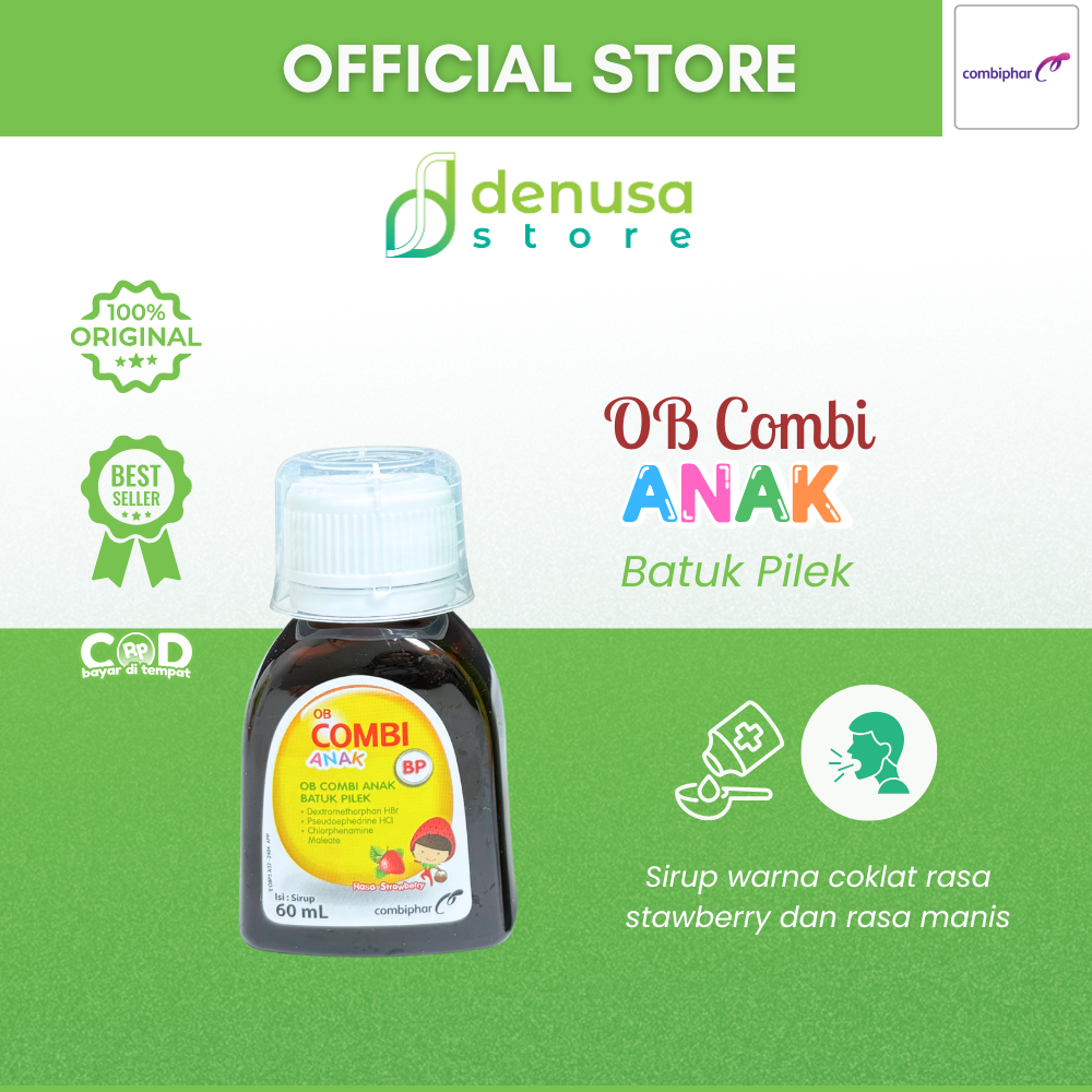 OB COMBI Anak Batuk Pilek Rasa Strawberry Sirup 60 ml