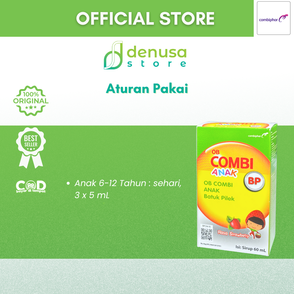 OB COMBI Anak Batuk Pilek Rasa Strawberry Sirup 60 ml