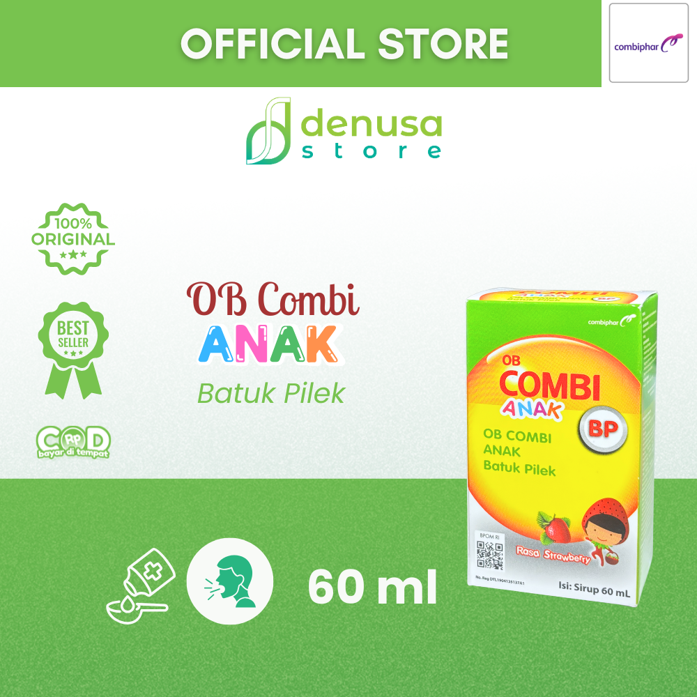 OB COMBI Anak Batuk Pilek Rasa Strawberry Sirup 60 ml