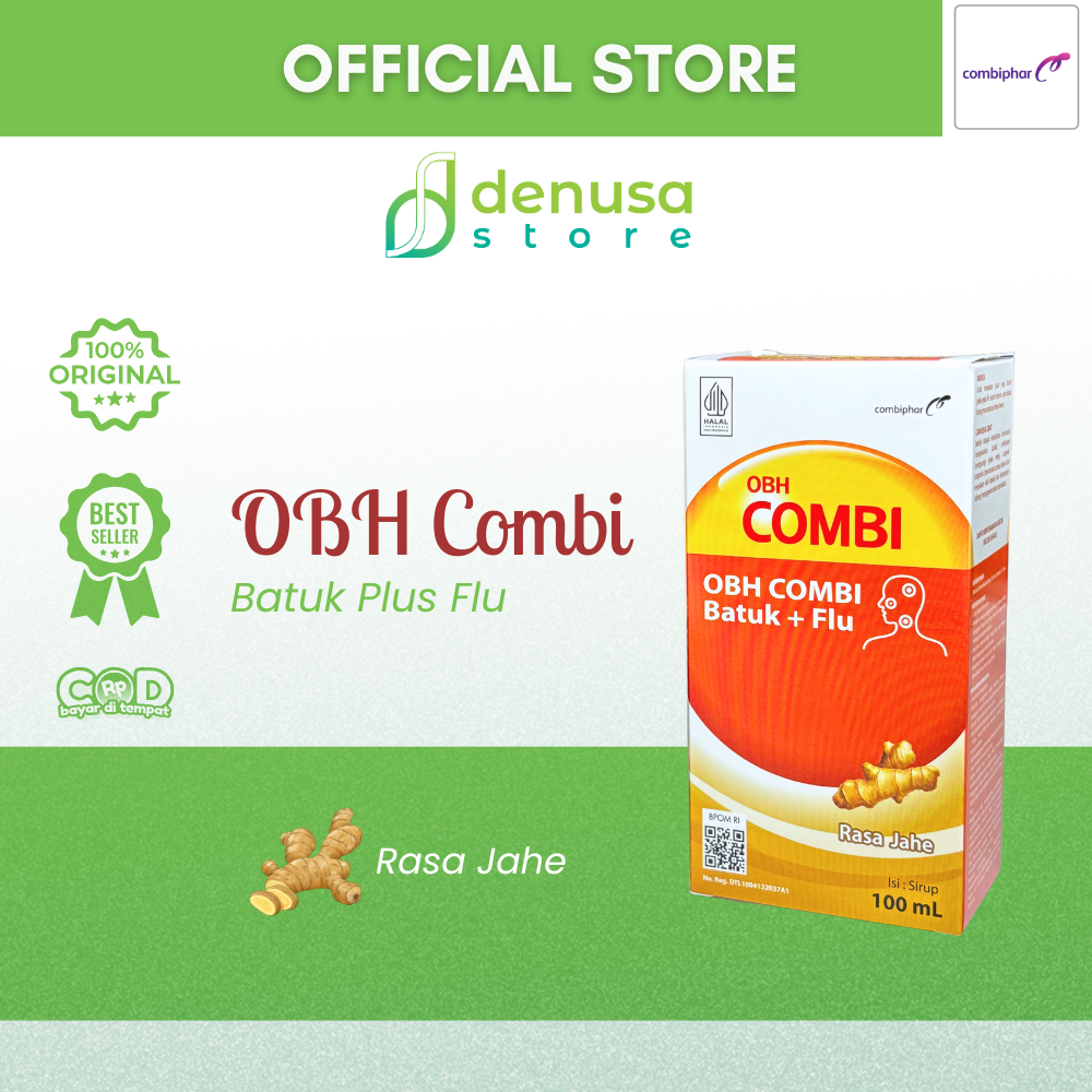 OBH COMBI Batuk Plus Flu Rasa Jahe Sirup 100 ml