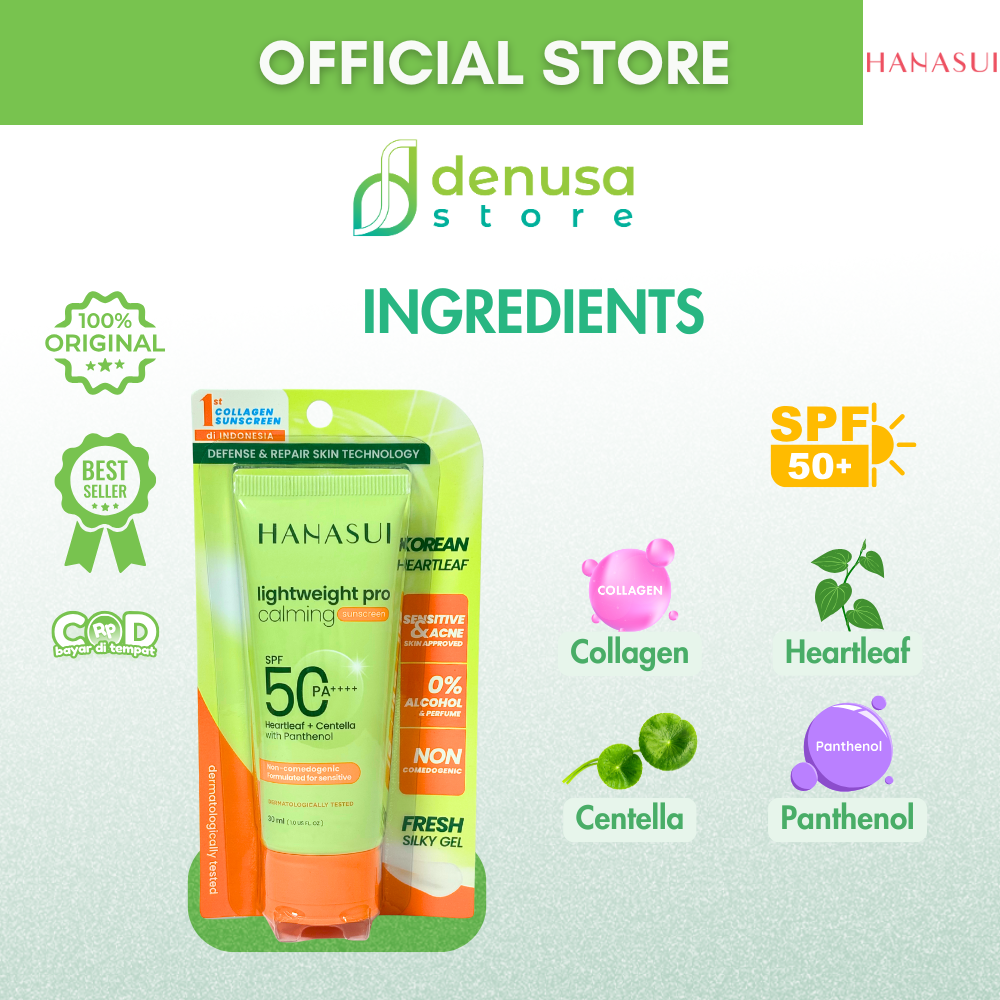 HANASUI Lightweight Pro Calming Sunscreen SPF 50 PA++++ 30 ml