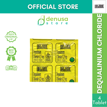 DEGIROL Dequalinium Chloride 0,25 mg Rasa Lemon 1 Strip 4 Tablet