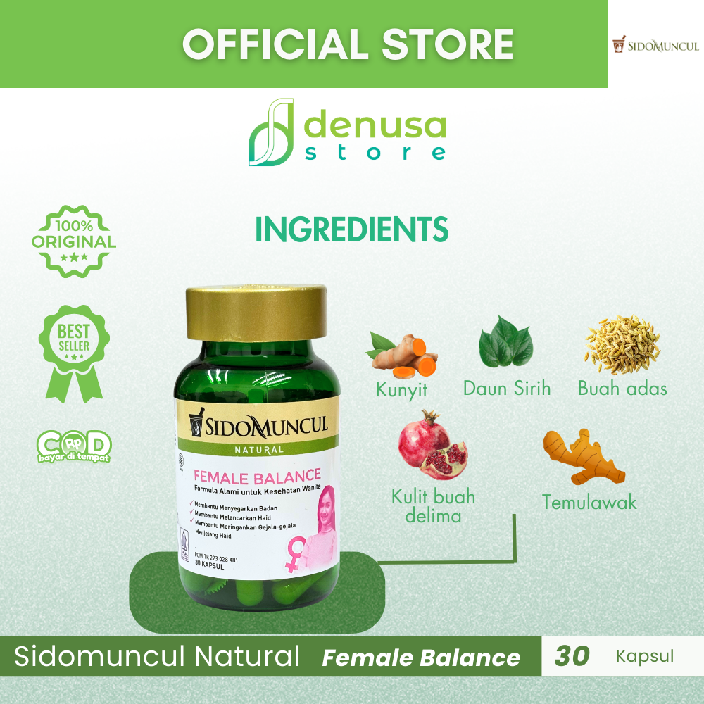 SIDOMUNCUL Natural Female Balance 30 Kapsul