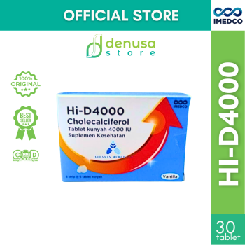 IMEDCO Hi-D4000 Cholecalciferol Chewable Tablet 4000 iu 30 Tablet Vitamin D3 IMEDCO Hi-D4000 Cholecalciferol Chewable Tablet 4000 iu 30 Tablet Vitamin D3 V