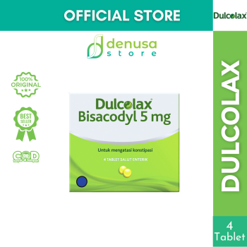 Dulcolax Bisacodyl 5mg Untuk Mengatasi Konstipasi 4 Tablet Salut Enterik