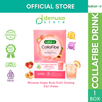 Natur-e Collafibe Strawberry Peach Collagen Drink 1 Box 6 Sachet