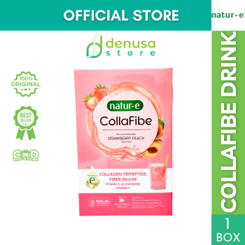 Natur-e Collafibe Strawberry Peach Collagen Drink 1 Box 6 Sachet