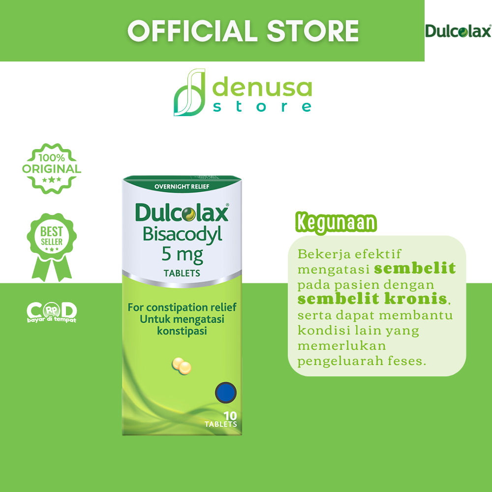 Dulcolax Bisacodyl 5mg Untuk Mengatasi Konstipasi 10 Tablets
