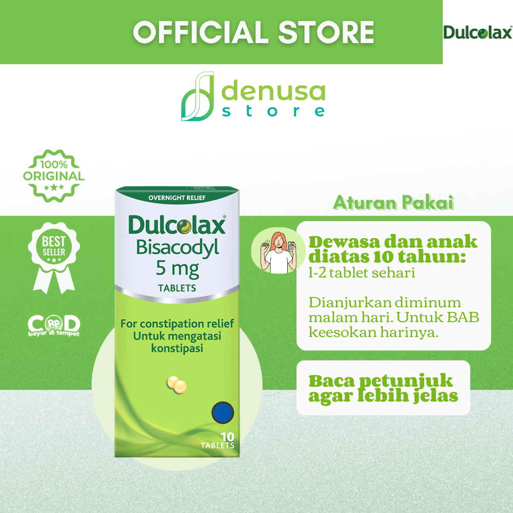 Dulcolax Bisacodyl 5mg Untuk Mengatasi Konstipasi 10 Tablets