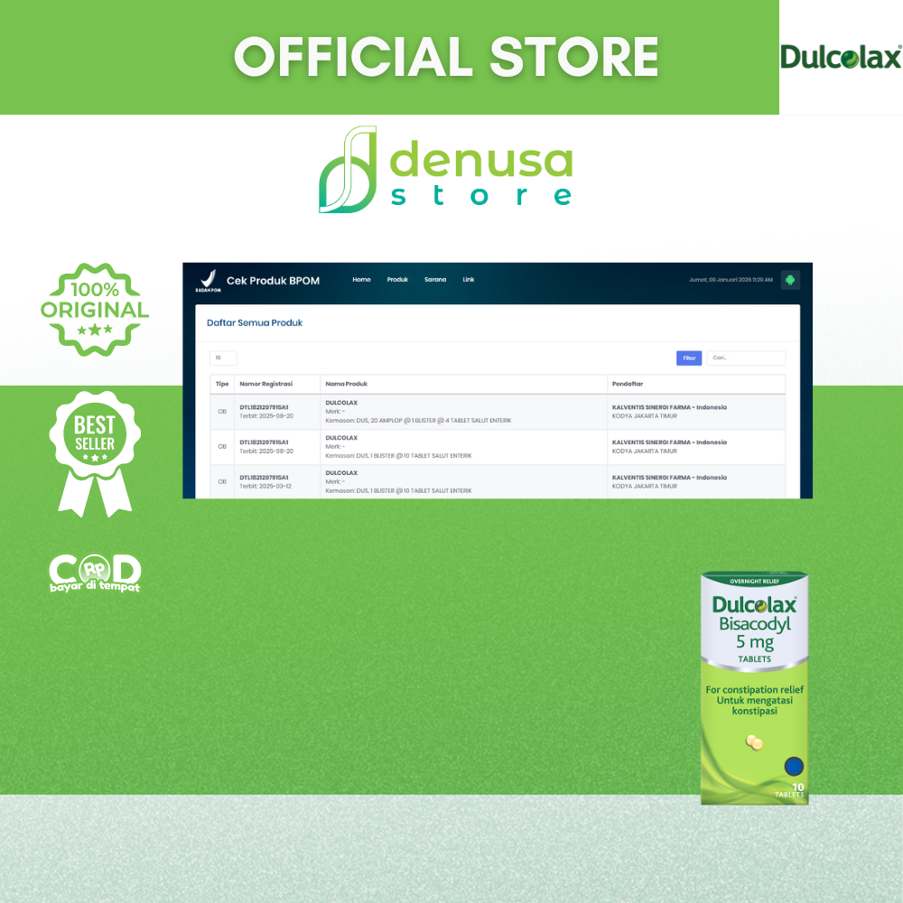 Dulcolax Bisacodyl 5mg Untuk Mengatasi Konstipasi 10 Tablets