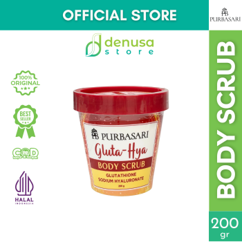 PURBASARI Gluta-Hya Body Scrub Glutathione Sodium Hyaluronate 200 g