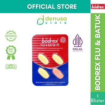 BODREX Flu n Batuk PE 1 Blister 4 Kaplet Lapis Dua
