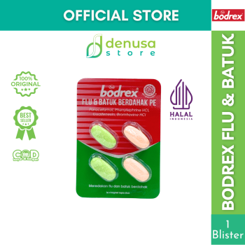 BODREX Flu n Batuk Berdahak PE 1 Blister 4 Kaplet Lapis Dua