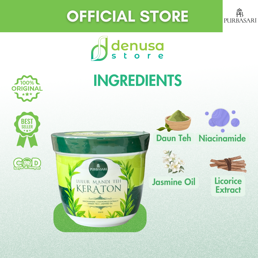 PURBASARI Lulur Mandi Teh Keraton 200 gram