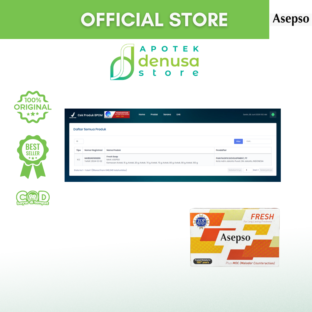 ASEPSO Fresh For Long Lasting Freshness Plus MOC 80 g