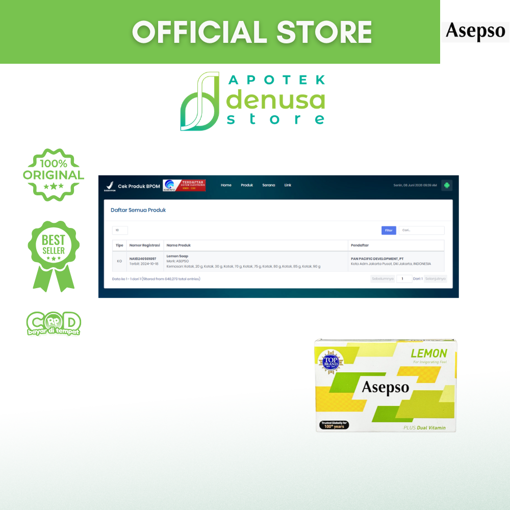 ASEPSO Lemon For Invigorating Feel Plus Dual Vitamin 80 g