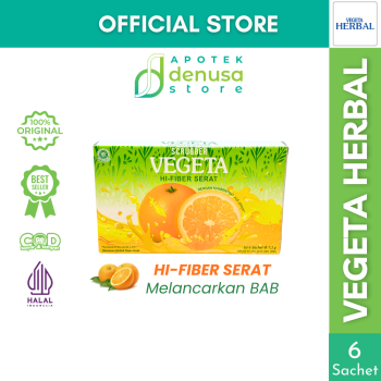 VEGETA Hi-Fiber Serat Rasa Jeruk 1 Kotak 6 Sachet