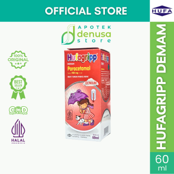 HUFAGRIPP Demam Paracetamol Syrup 160 mg / 5 ml Obat Turun Panas Anak 60ml