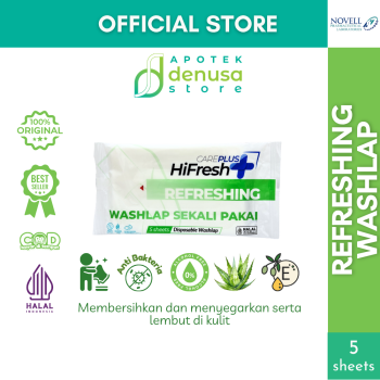 CAREPLUS HiFresh Refreshing Washlap 5 Sheets Disposable