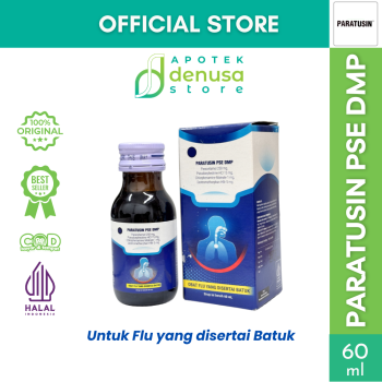 PARATUSIN PSE DMP Obat Flu Yang Disertai Batuk Sirup 60 ml