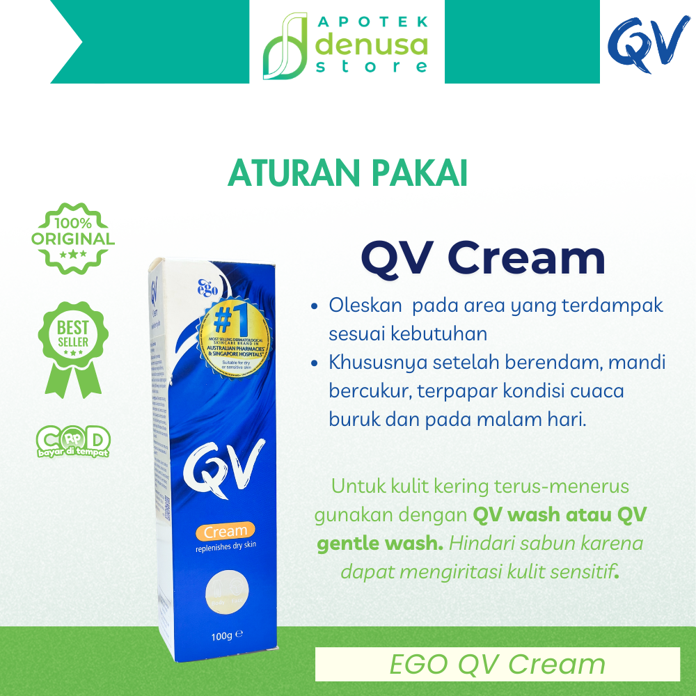 EGO QV Cream Replenishes Dry Skin 100g