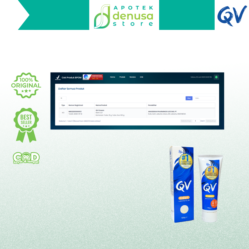 EGO QV Cream Replenishes Dry Skin 100g