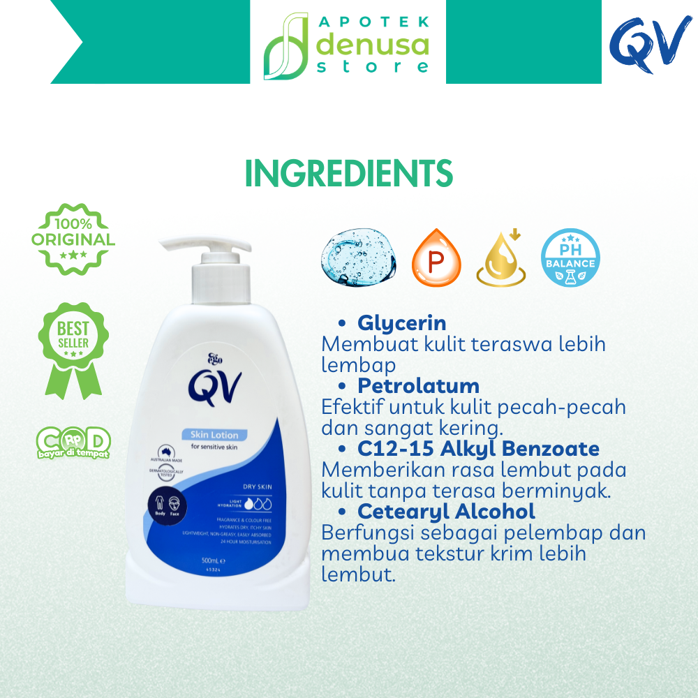 EGO QV Skin Lotion For Sensitive Dry Skin 500 ml